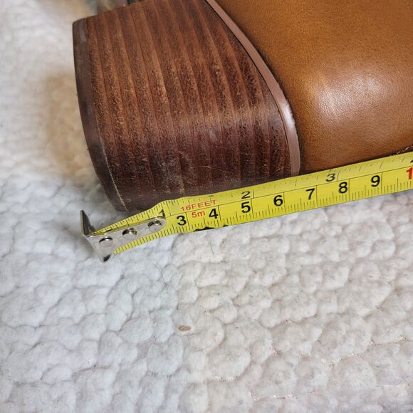 Tom's Women's Size 8.5 Carpe Diem Ankle Boots Booties Back Zipper Tassel Caramel - Picture 10 of 14